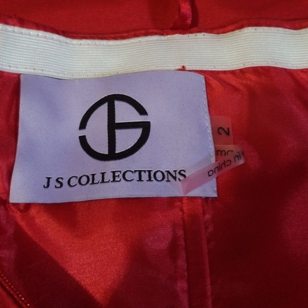 Js Collection Red Dress With Fringe Bottom - image 3